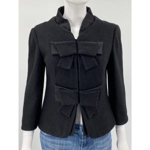 Anthro Taikonhu Cropped Wool Blend Black Blazer